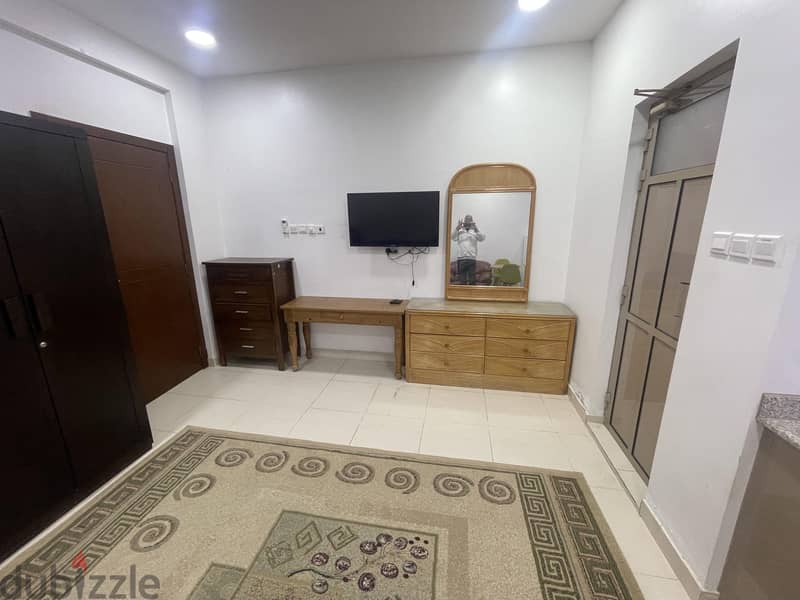 studio for rent in Abusaiba near Alwisam school 33773977 2
