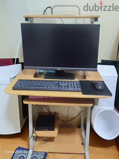 Complete PC Setup – i5 / 24" Rotating Monitor / Desk / KB & Mouse