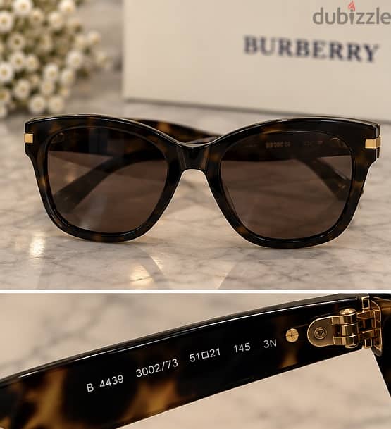 نظارة شمسية Burberry أصلية مع الفاتورة والبوكس 1