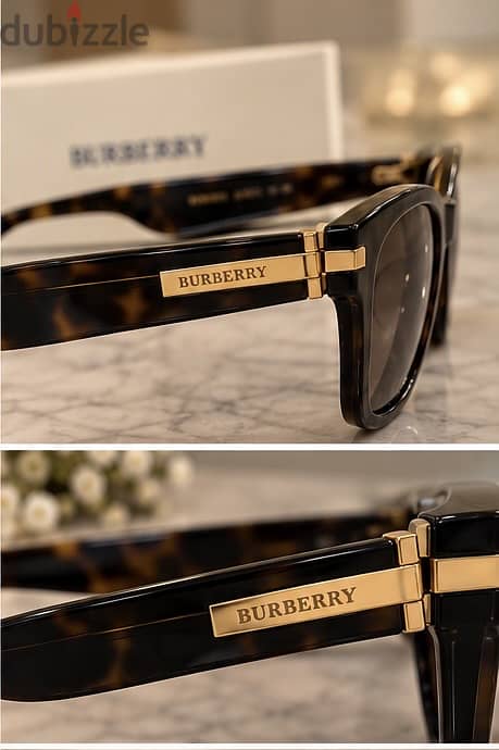نظارة شمسية Burberry أصلية مع الفاتورة والبوكس 2