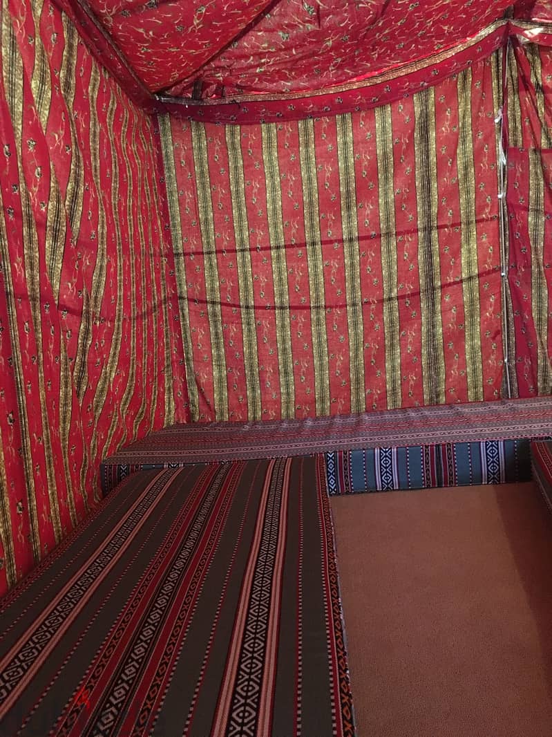 4x4 Arabic Majlis Tent with Custom Seating & Table 3