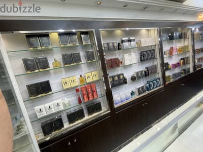 With stock , perfume and cosmetics.
