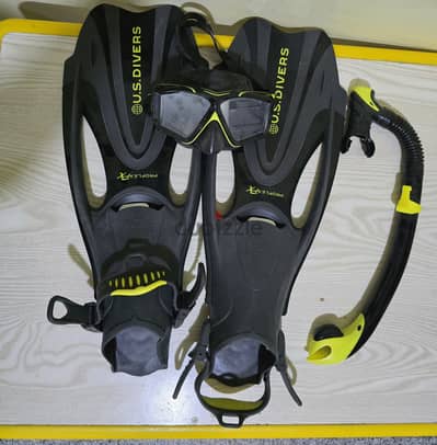 U. S. Divers Snorkeling Set – Mask, Snorkel & Proflex FX Adjustable Fin