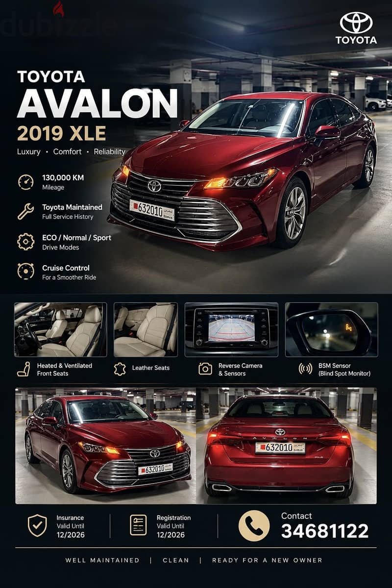 Toyota Avalon 2019 (Bahrain agency ) 8