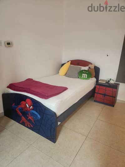 Spider-Man Bed with Matching Nightstand for Sal