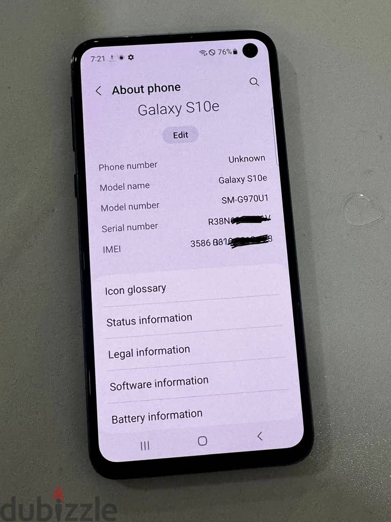 Samsung Galaxy 10e 6GB 128GB storage 1