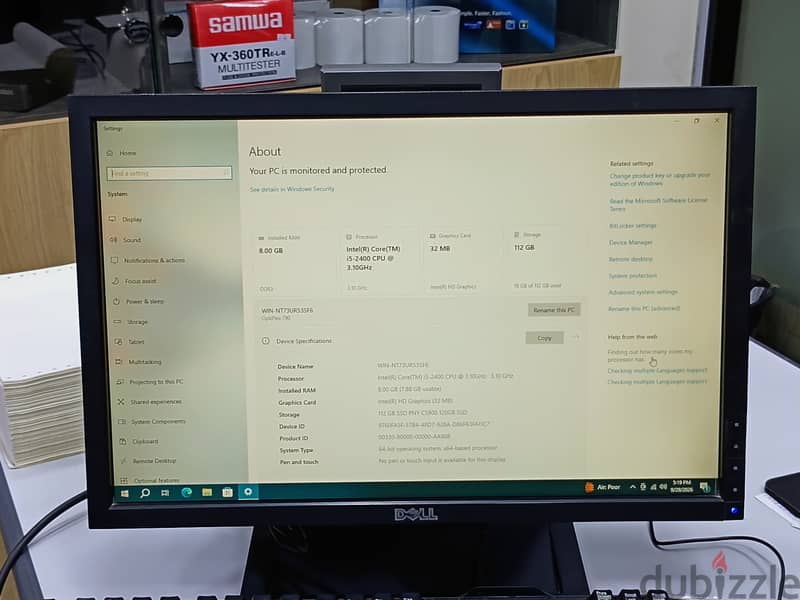 DELL Portable Computer Core i5 8GB /120GB SSD Display 19’’ with Wi-Fi 1