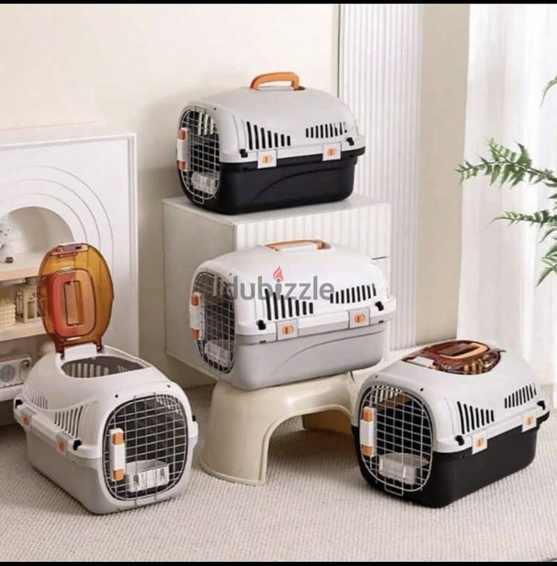 Pet carrier in good condition (purple and black color) 1