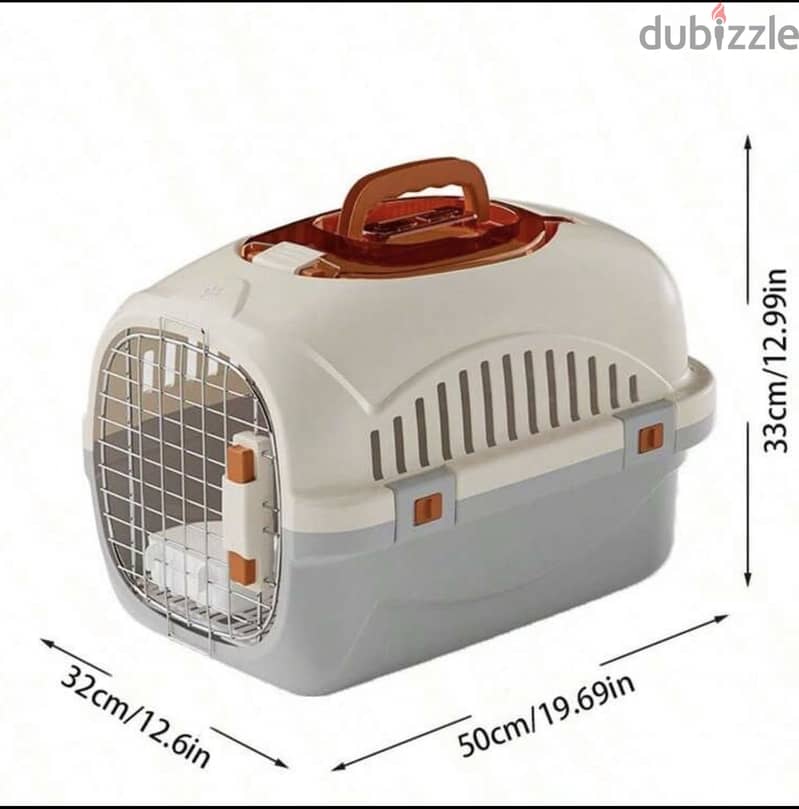 Pet carrier in good condition (purple and black color) 2