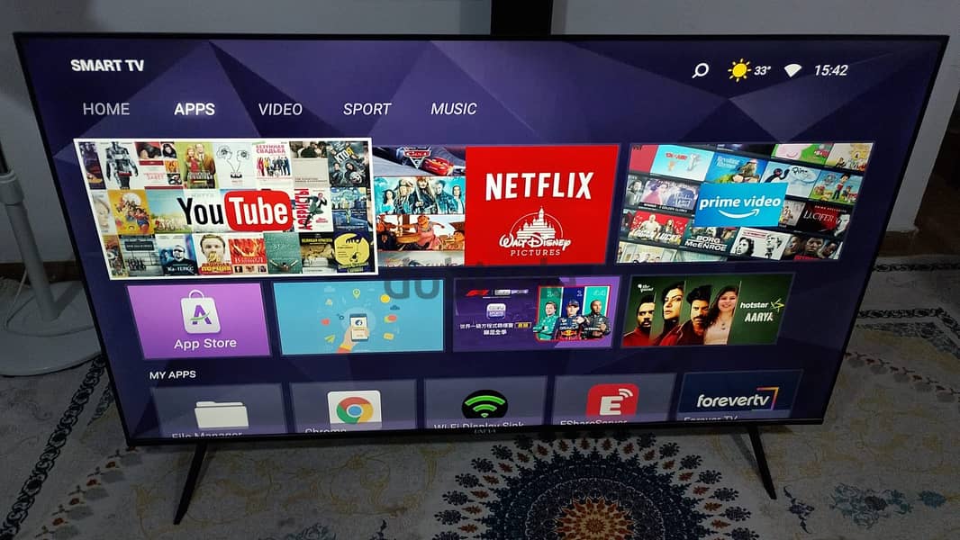 65” inch smart tv 4k UHD slim frameless android 1