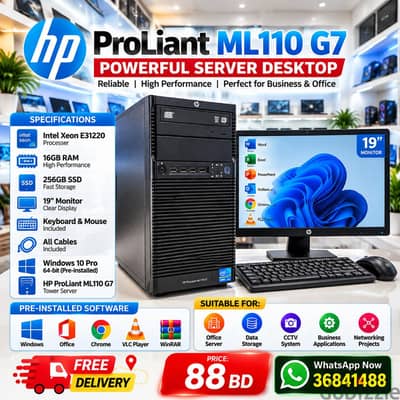 HP Intel Xeon Powerful Business Server 16GB RAM | 256GB SSD - 36841488