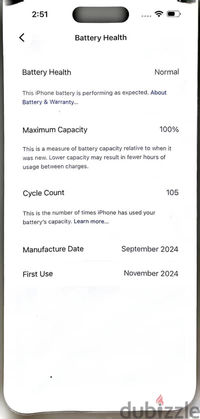 iPhone 16 Plus, 512GB 100% Battery Health with box and charger