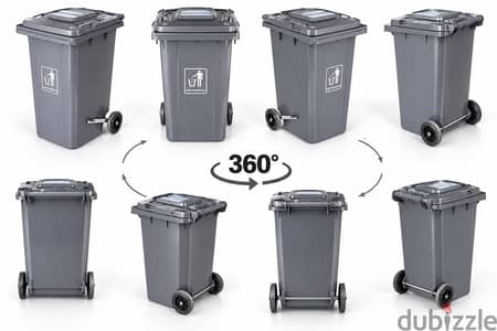 240 LTR GARBAGE BIN WITH PEDAL AND WHEELS