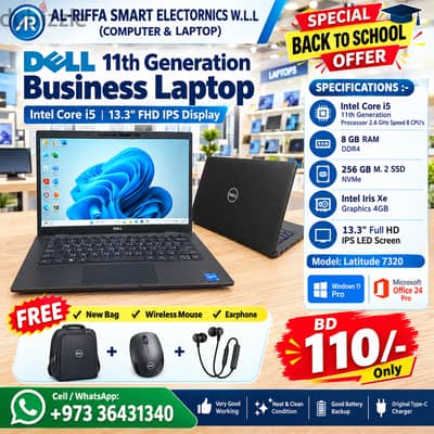 DELL Core i5 11th Generation Business Laptop 13.3" FHD LED Ready Win11