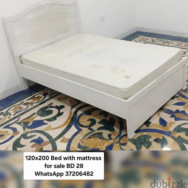 Queen size Bed with Mattress and other items for sale with Delivery 14