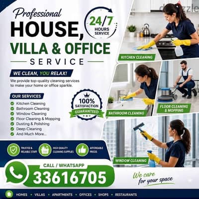 house villa office apartment flat kitchen deep cleaning services