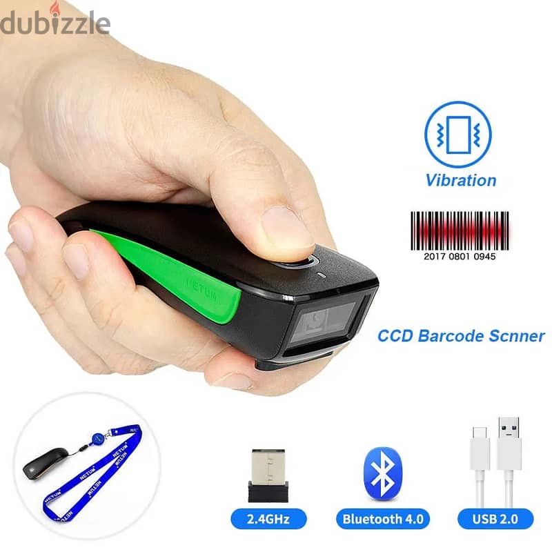 Special Offer New Bluetooth+Wireless Barcode Scanner Scanner Portable 1