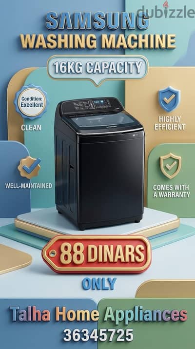 Samsung 16KG Excellent Condition Neat Clean Inside Outside 88BD