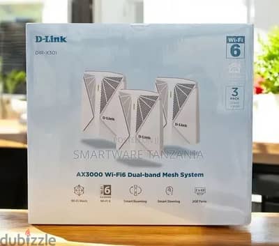 D-Link Dir-X301 Ax3000 Wi-Fi 6 Dual-Band Mesh System 3-Pack