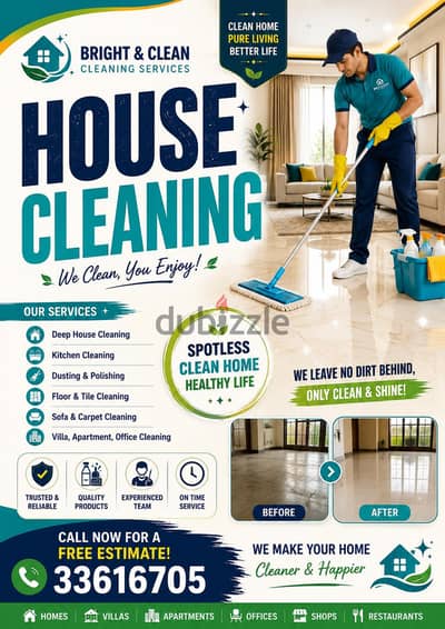 house villa apartments office flat kitchen deep cleaning services