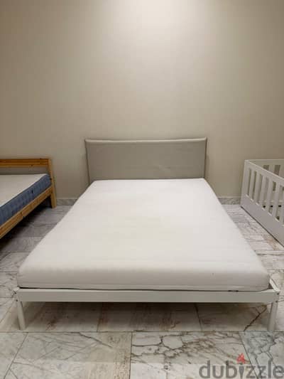 Bed with mattress