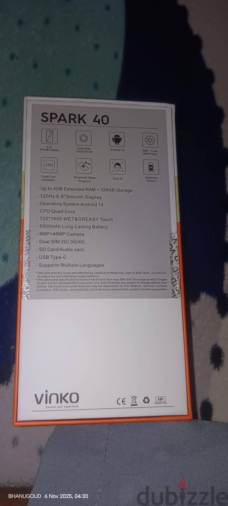 vinko SPARK 40- 4gb 128gb 3