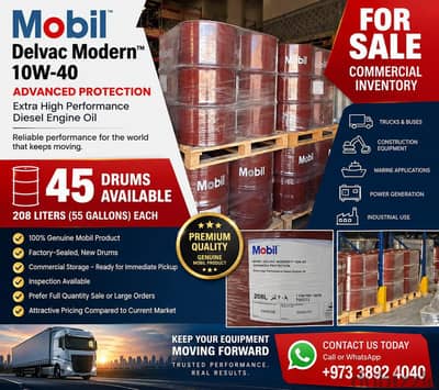 زيت محركات ديزل ثقيلة أصلي  Mobil Delvac Modern 10W-40
