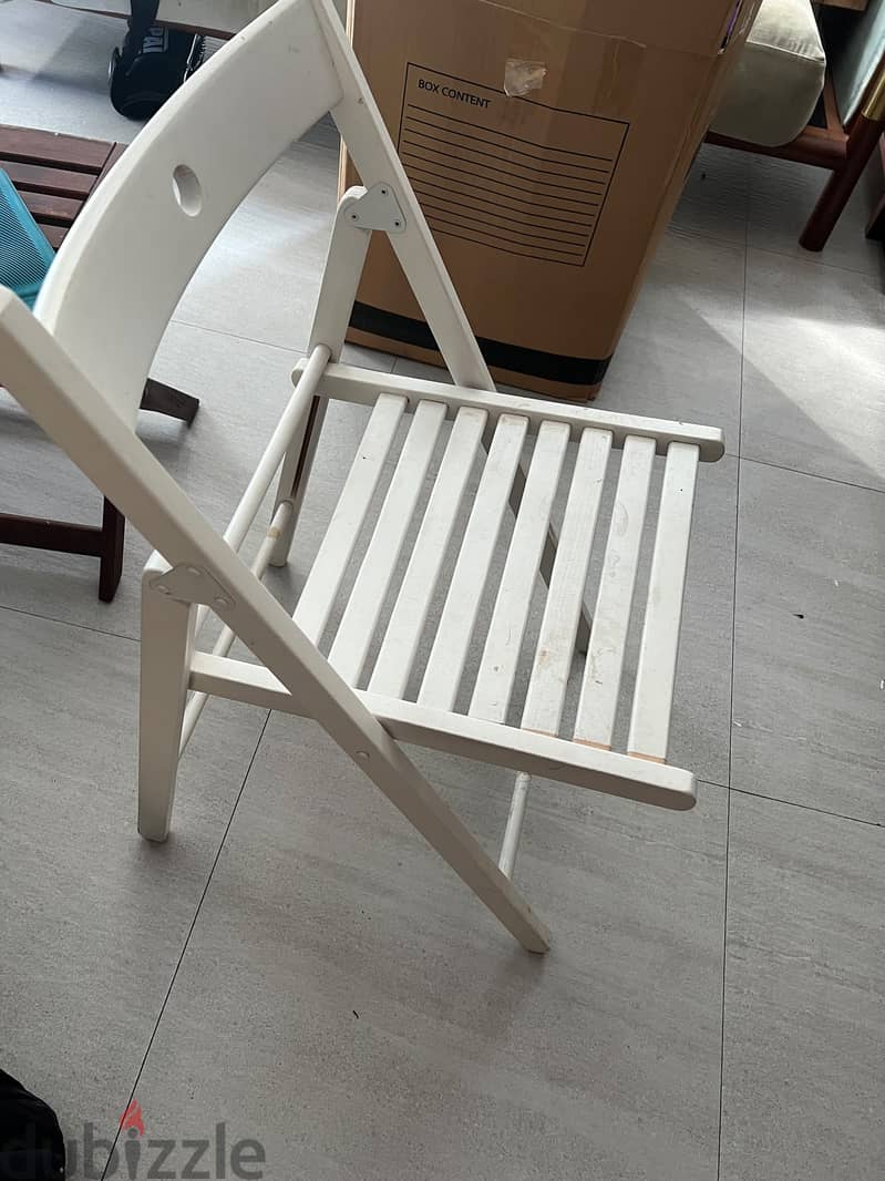 Ikea work table, office chair, baby chair and garden chair 2