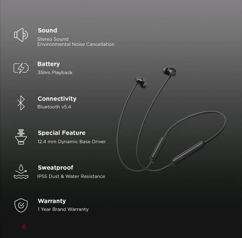realme wireless neckband buds 5 lite 2