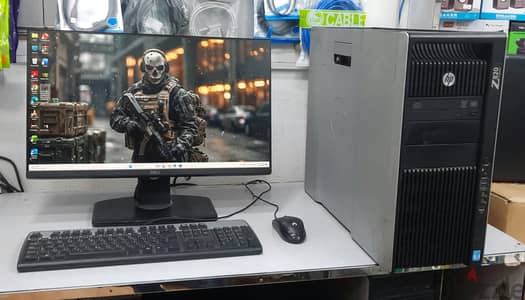 HP Workstation Xeon Processor 128GB RAM 512GB SSD+2TB 4GB Graphic 24"