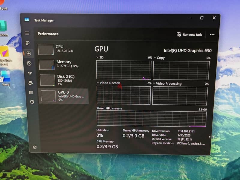 Lenovo Computer i7-8th Gen 8GB/256GB SSD 22’’ FHD with Wi-Fi 98BD 6