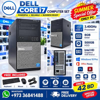 DELL CORE i7 COMPUTER SET 8GB RAM 500GB HDD HD Graphics 4GB -36841488