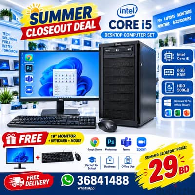 Computer Core i5 Set – 8GB RAM 500GB HDD Win 10 Pro Office -36841488