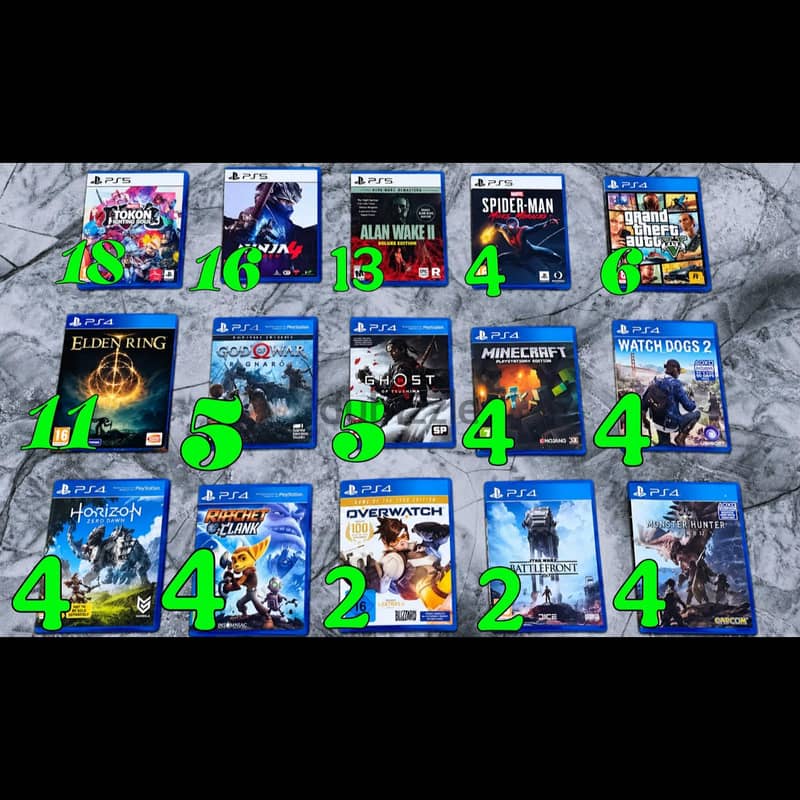 مجموعة ألعاب ps4 /ps5 8