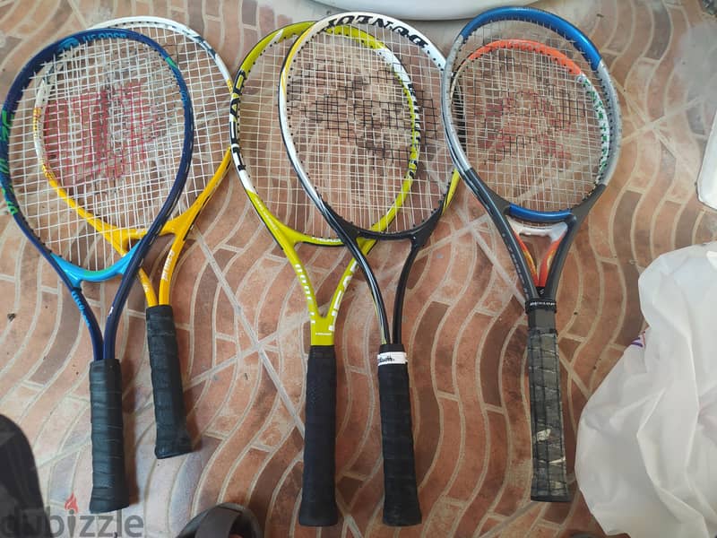 Sale Dunlop,head branded used tennis racket,total 6 piece all price 80 3