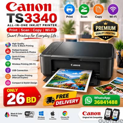 Canon Wi-Fi Printer Color Scan Copy Brand New Call/36841488