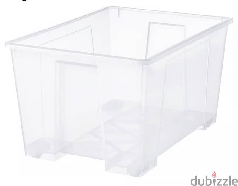 Original IKEA SAMLA Storage Box with Lid & Clips - Large Capacity 130L 1