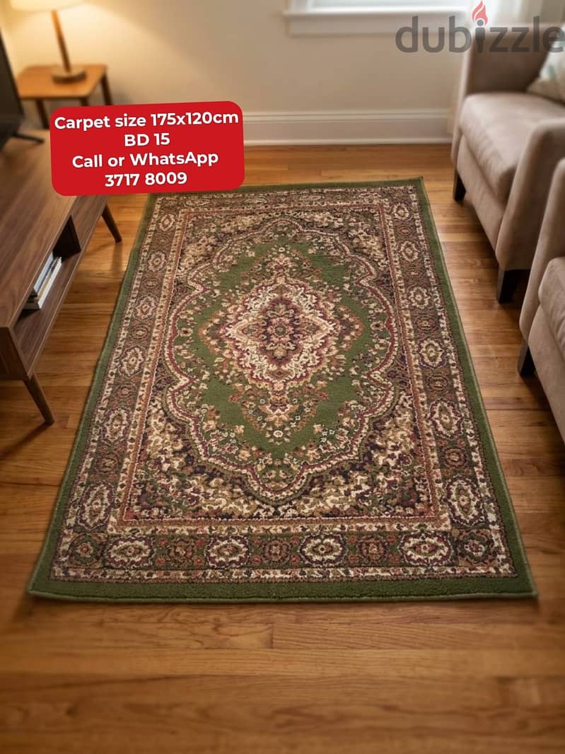 Carpets and other furniture in good condition for sale with delivery 2