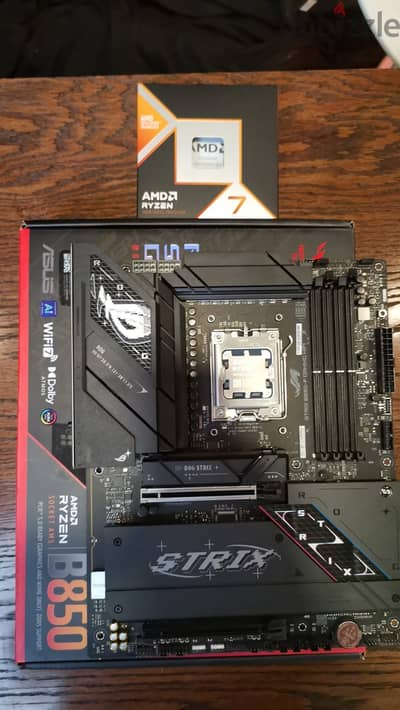 Amd ryzen 7 9800x3d + asus rog b850 wifi used like new