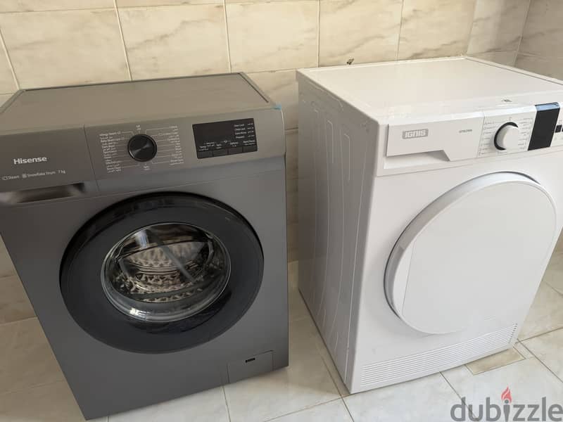 Used 3 months with warranty washer and dryer 165 BHD 3