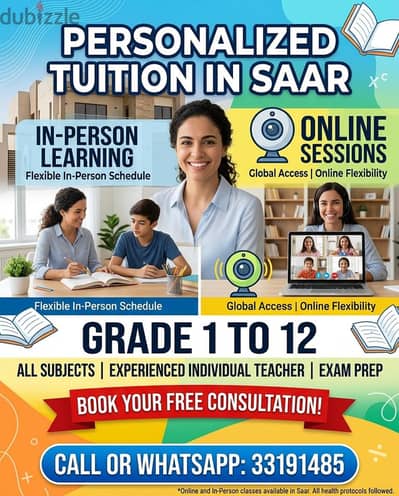 Tutor available in saar premises of Jannusan, Shakhura and Budaiya
