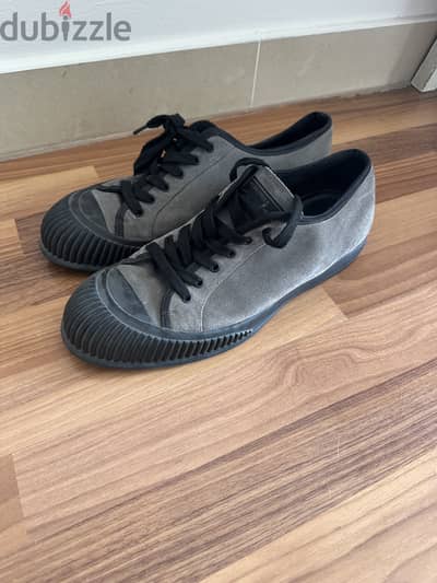 PRADA SUEDE LOW TOP SNEAKER