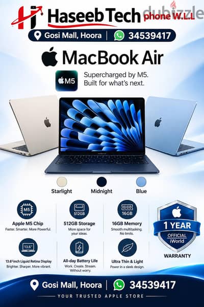 MacBook Air M5 13-inch 512 & 16