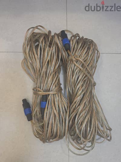for sale speakers wires with speakon adaptor and power extensions