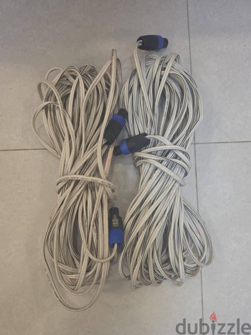 for sale speakers wires with speakon adaptor and power extensions 1