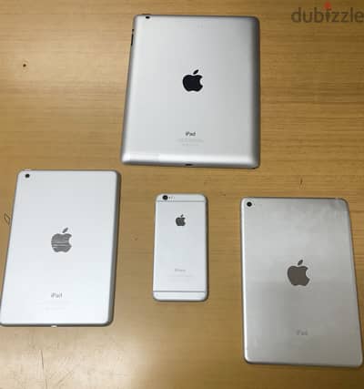 For sale three ipads and iphone
