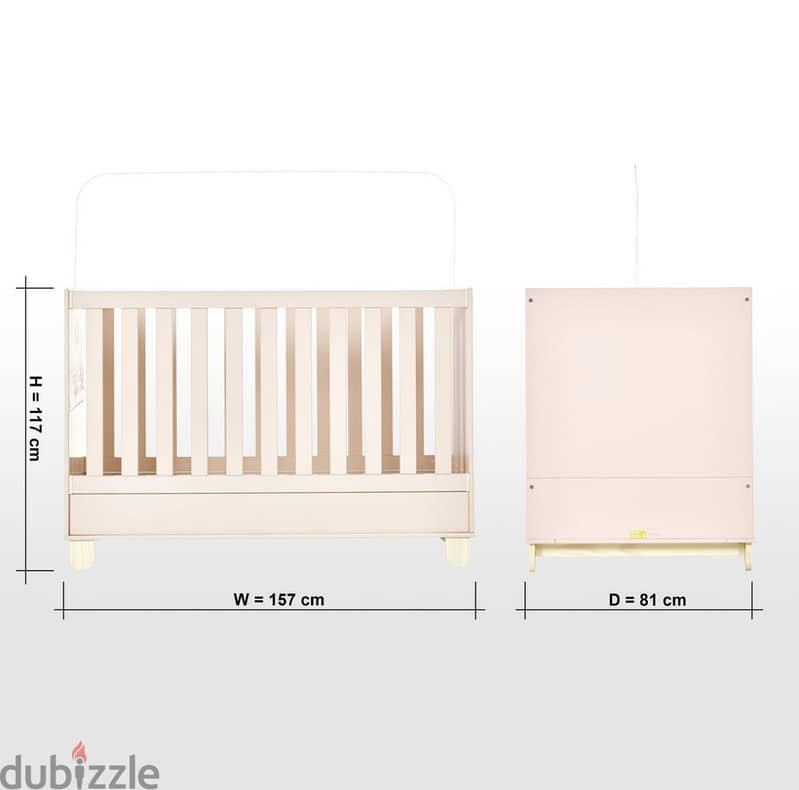 3 in 1 convertible baby cot 4