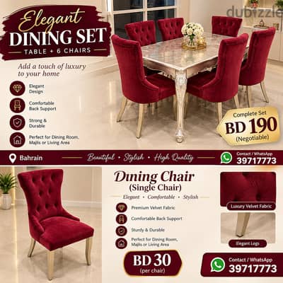Dinning table for 6 set