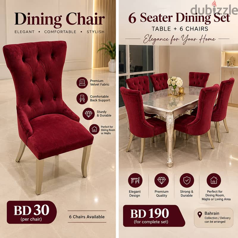 Dinning table for 6 set 1
