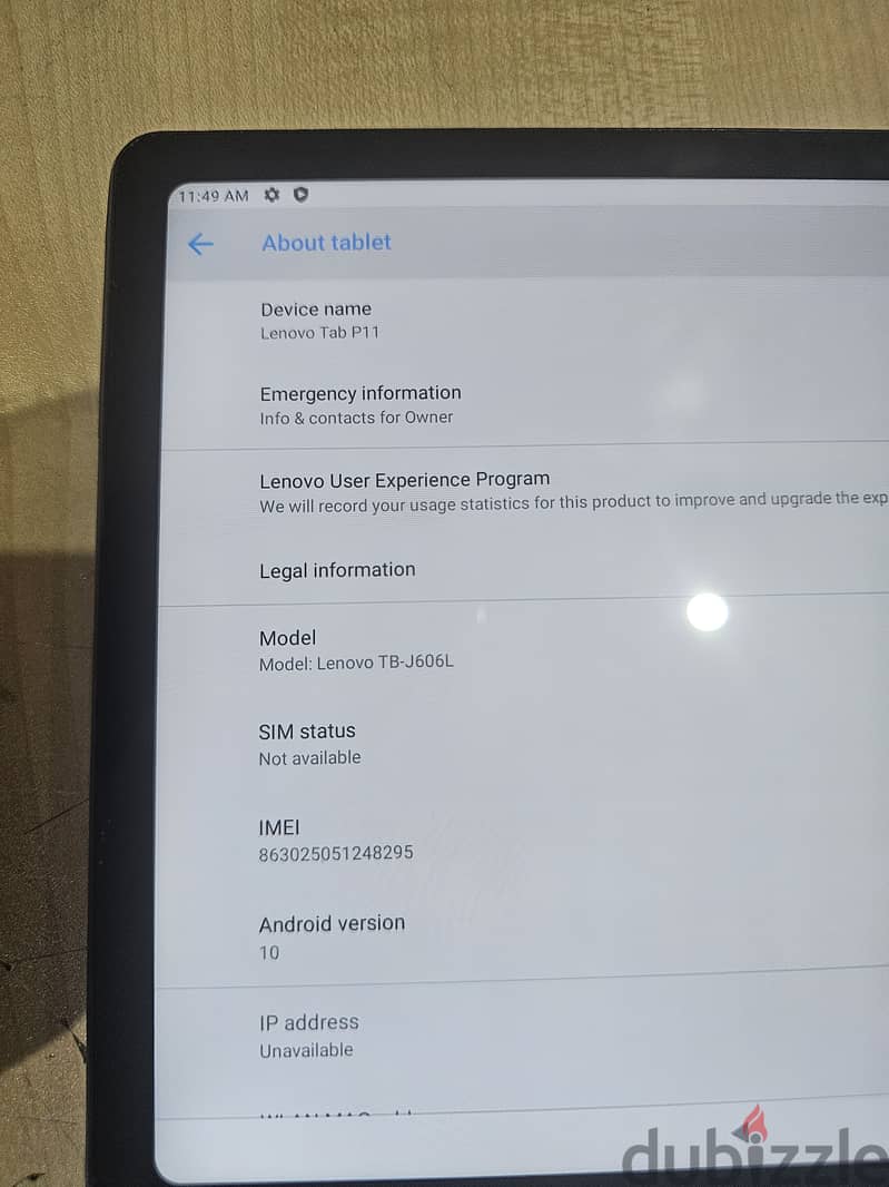Lenovo  Tab 11 4Gb 128GB 2
